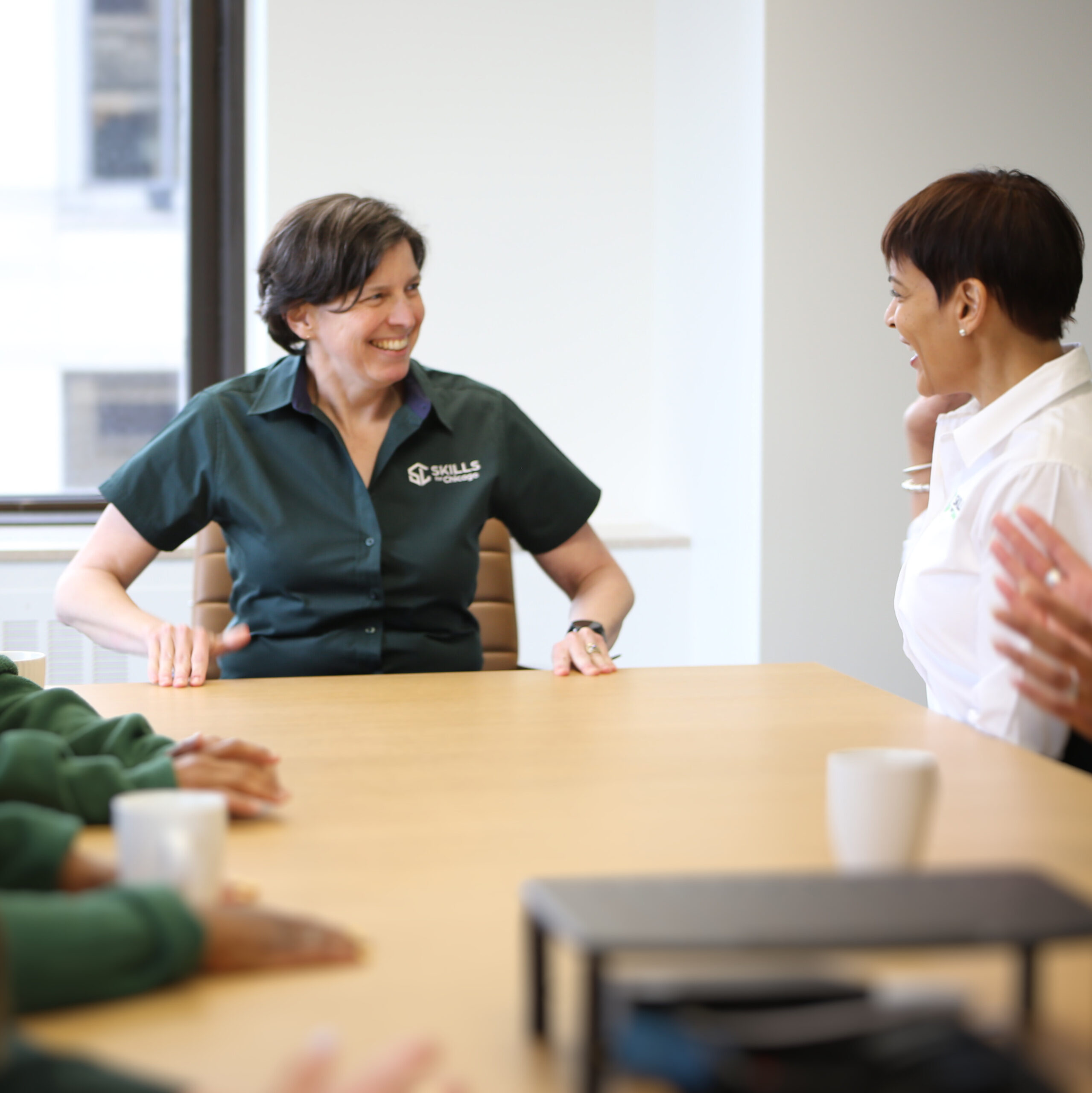 Team members in a meeting