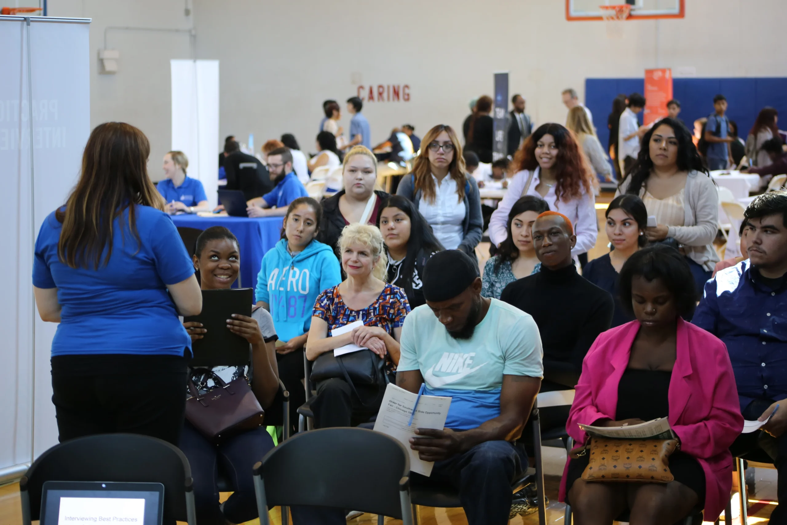 People at a community event